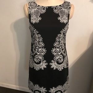 Black and white short dress